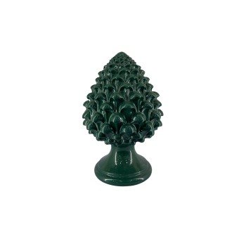 Green ceramic pine cone